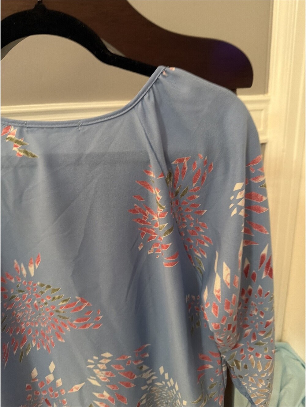 Orange Creek Top Floral Small 3/4 Sleeve Elastic On Arms - Picture 10 of 15